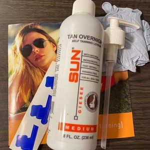 Tanning lotion medium to dark